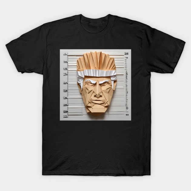 Origami Trump Mugshot T-Shirt by Dancing Art